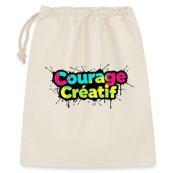 Courage Créatif Bunte Typografie - Geschenkbeutel aus Baumwolle (40 x 50 cm) - Natur - Vorne