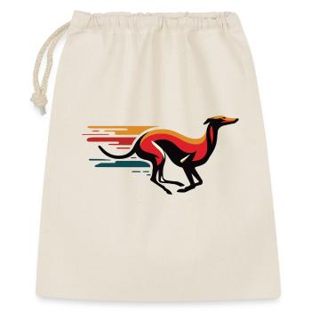 Galgo-Logo Nr12 - Geschenkbeutel aus Baumwolle (40 x 50 cm) - Natur - Vorne