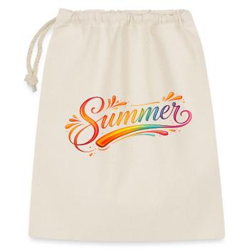 Summer lettering retro illustration - Gift Bag 40 x 50 cm - nature - Front