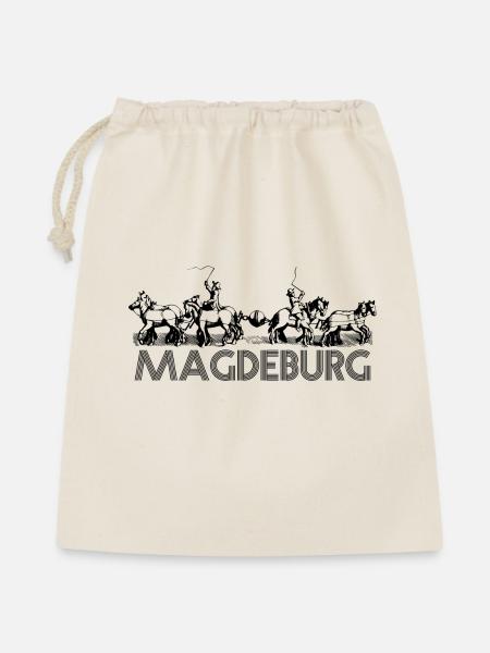 Magdeburg - Guericke Experiment - Geschenkbeutel aus Baumwolle (40 x 50 cm) - Natur