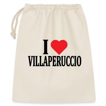 T-Shirt Ich liebe Villaperuccio T-Shirt Sardinien - Geschenkbeutel aus Baumwolle (40 x 50 cm) - Natur - Vorne