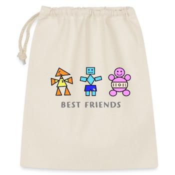 Best Friends Trio Geometrische Spielzeuge - Geschenkbeutel aus Baumwolle (40 x 50 cm) - Natur - Vorne