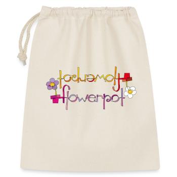 pot de fleur - Sac cadeau 40 x 50 cm - nature - Devant
