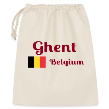Gent Belgien - Stilvolle Drucke - Geschenkbeutel aus Baumwolle (40 x 50 cm) - Natur - Vorne