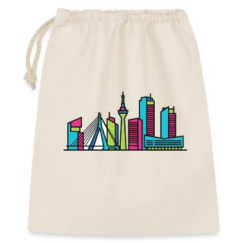 Maisons de la ligne d’horizon du canal de la ville d’Amsterdam Art en lignes - Sac cadeau 40 x 50 cm - nature - Devant