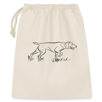 Braque de Weimar au-dessus - Sac cadeau 40 x 50 cm - nature - Devant