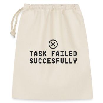 Task Failed Successfully IT Paradoxon - Geschenkbeutel aus Baumwolle (40 x 50 cm) - Natur - Vorne