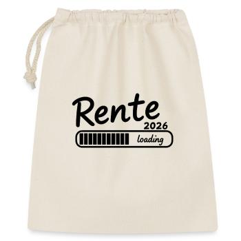 Rente 2026 loading Endlich Ruhestand - Geschenkbeutel aus Baumwolle (40 x 50 cm) - Natur - Vorne