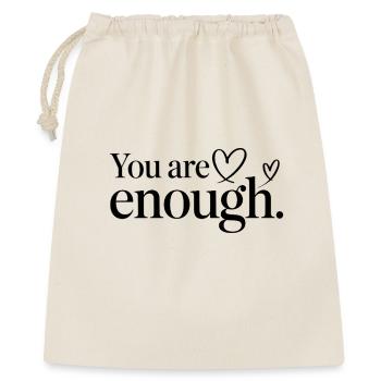 You Are Enough Heart Mindfulness Statement - Gift Bag 40 x 50 cm - nature - Front