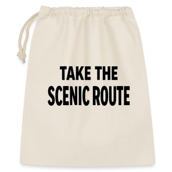 Take the scenic route Abenteuer Reise Spruch - Gift Bag 40 x 50 cm - nature - Front