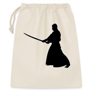 Aikido Iaido - Geschenkbeutel aus Baumwolle (40 x 50 cm) - Natur - Vorne