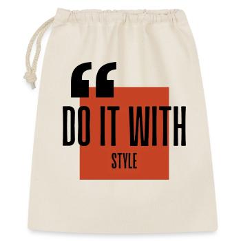 Bit Wit Style Logo - Geschenkbeutel aus Baumwolle (40 x 50 cm) - Natur - Vorne