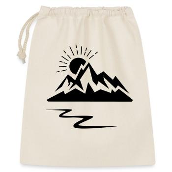 Logo de la montagne - Sac cadeau 40 x 50 cm - nature - Devant