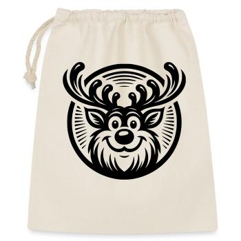 Rudolph - Geschenkbeutel aus Baumwolle (40 x 50 cm) - Natur - Vorne