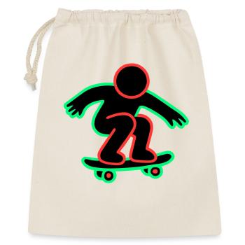 Neon Skateboarder Line Art - Gift Bag 40 x 50 cm - nature - Front