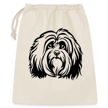 Tête havanaise - Sac cadeau 40 x 50 cm - nature - Devant