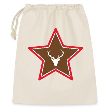 Star with deer head - Gift Bag 40 x 50 cm - nature - Front