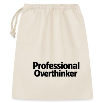 Professional Overthinker Minimalist - Geschenkbeutel aus Baumwolle (40 x 50 cm) - Natur - Vorne