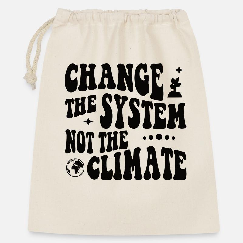 Changer le système, pas le climat - Sac cadeau 40 x 50 cm - nature