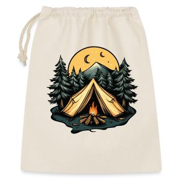 Tente de camping forêt - Sac cadeau 40 x 50 cm - nature - Devant