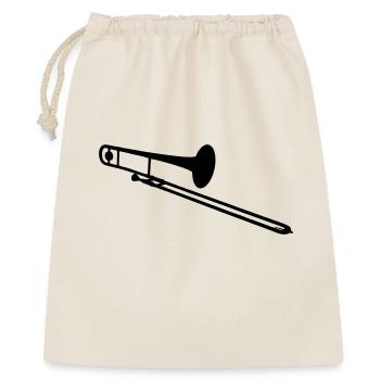Posaunenblasinstrument - Geschenkbeutel aus Baumwolle (40 x 50 cm) - Natur - Vorne