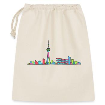 Stuttgarter Stadtskyline Fernsehturm Moderne Linienzeichnung - Geschenkbeutel aus Baumwolle (40 x 50 cm) - Natur - Vorne