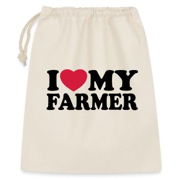 I love my farmer - Sac cadeau 40 x 50 cm - nature - Devant