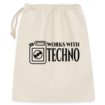 Techno Carburant - Sac cadeau 40 x 50 cm - nature - Devant