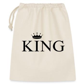 KING - Geschenkbeutel aus Baumwolle (40 x 50 cm) - Natur - Vorne