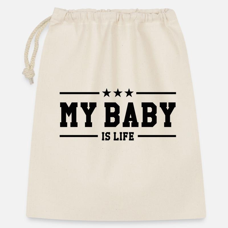 mon bébé c'est la vie ! - Sac cadeau 40 x 50 cm - nature