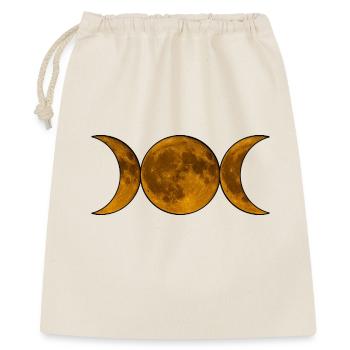 Triple Moon Wicca – Göttin in Gold - Geschenkbeutel aus Baumwolle (40 x 50 cm) - Natur - Vorne