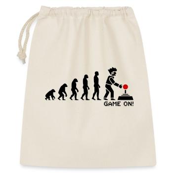 Evolution zum Gamer Pixel Look - Geschenkbeutel aus Baumwolle (40 x 50 cm) - Natur - Vorne