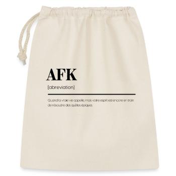 Définition humoristique de l'AFK' Gamer - Sac cadeau 40 x 50 cm - nature - Devant