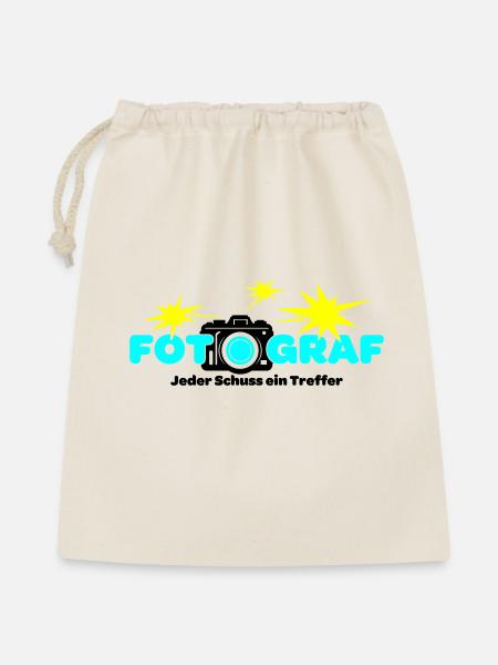 Fotograf Fotografin Fotokamera - Geschenkbeutel aus Baumwolle (40 x 50 cm) - Natur