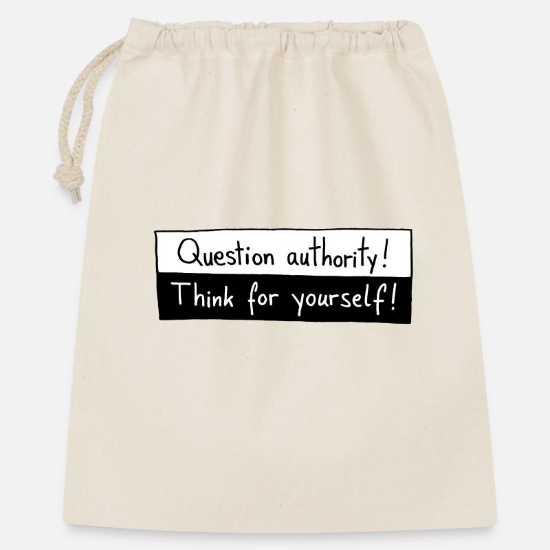 Question authority! Think for yourself! - Gift Bag 40 x 50 cm - nature