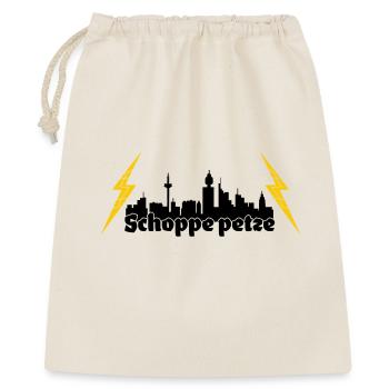Schoppe petze ffm skyline - Geschenkbeutel aus Baumwolle (40 x 50 cm) - Natur - Vorne