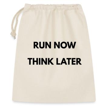Running Motivation Run Now Think Later - Sac cadeau 40 x 50 cm - nature - Devant