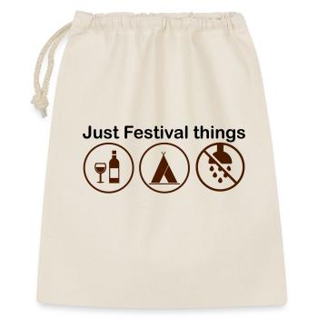 Festival Season - Geschenkbeutel aus Baumwolle (40 x 50 cm) - Natur - Vorne