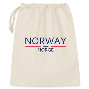 Norway - Norge - Norwegen - Flagge - Skandinavien - Geschenkbeutel aus Baumwolle (40 x 50 cm) - Natur - Vorne