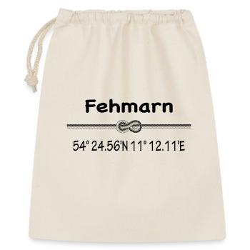 Fehmarn - Geschenkbeutel aus Baumwolle (40 x 50 cm) - Natur - Vorne