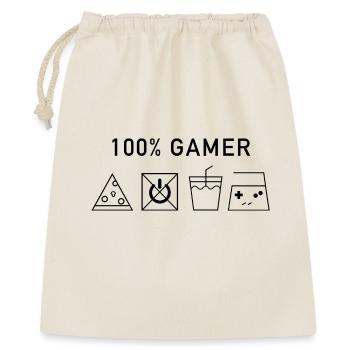 100 Gamer Black Version - Geschenkbeutel aus Baumwolle (40 x 50 cm) - Natur - Vorne