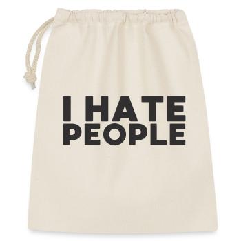 I hate People - Gift Bag 40 x 50 cm - nature - Front