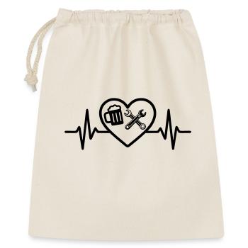 Humour de mécanicien de voiture Heart Beer - Sac cadeau 40 x 50 cm - nature - Devant