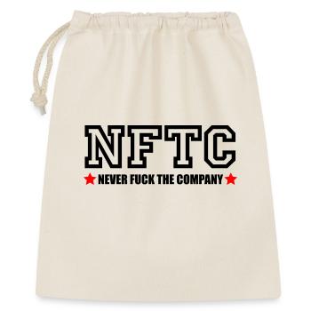 Never fuck the Company - Geschenkbeutel aus Baumwolle (40 x 50 cm) - Natur - Vorne
