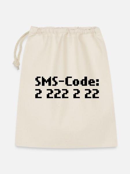sms-code 2 222 2 22 - Geschenkbeutel aus Baumwolle (40 x 50 cm) - Natur