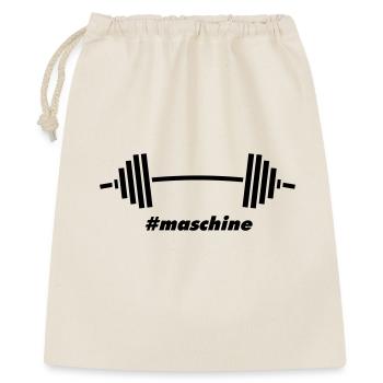 #Maschine: Power, Gewichte & Fitness - Geschenkbeutel aus Baumwolle (40 x 50 cm) - Natur - Vorne