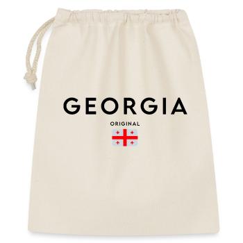 Drapeau de Géorgie, design minimaliste élégant - Sac cadeau 40 x 50 cm - nature - Devant