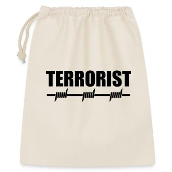 Terrorist | Terror | Stacheldraht - Sac cadeau 40 x 50 cm - nature - Devant