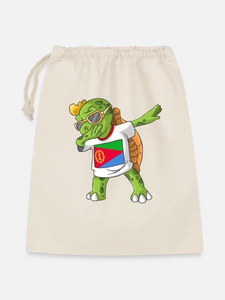 Eritrea Dabbing Schildkröte - Geschenkbeutel aus Baumwolle (40 x 50 cm) - Natur