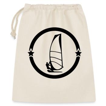 Windsurfen / Windsurfer / Windsurf / Windsurfing - Geschenkbeutel aus Baumwolle (40 x 50 cm) - Natur - Vorne